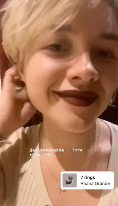 Florence Pugh wearing REM Beauty lipstick