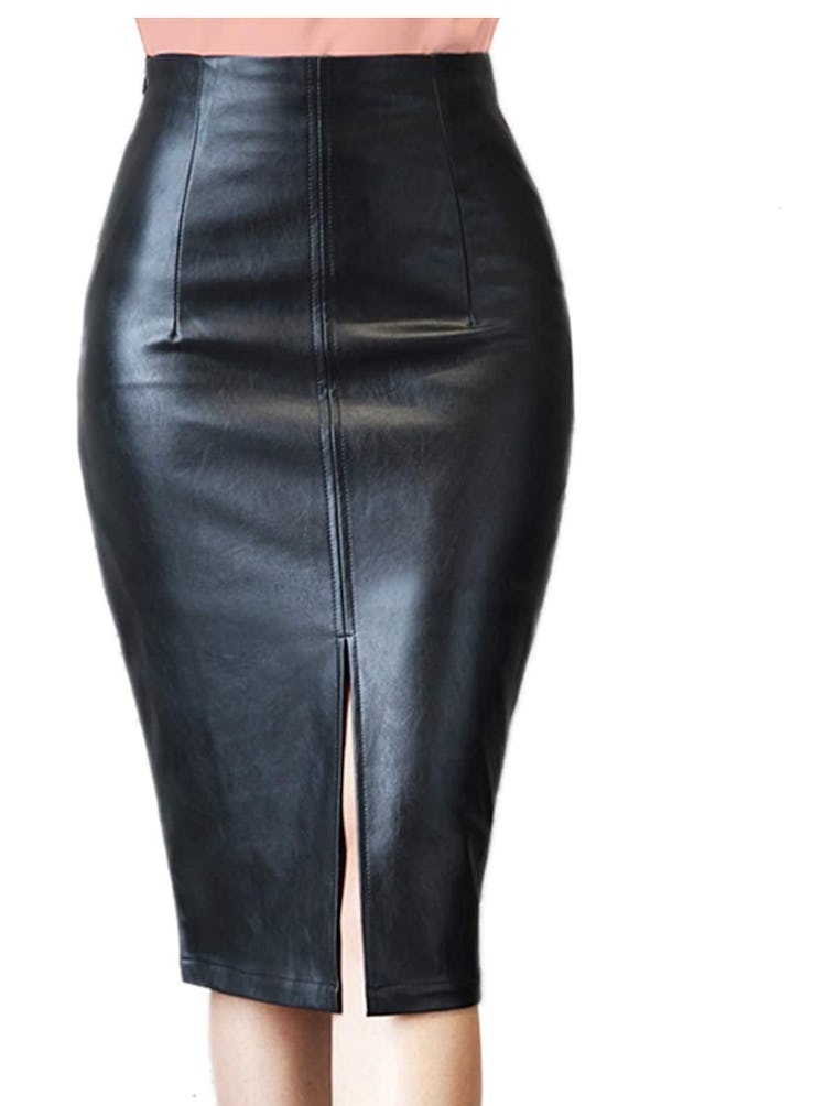 RAMISU Faux Leather Pencil Skirt 