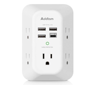 Addtam Wall Charger Surge Protector 5-Outlet Extender