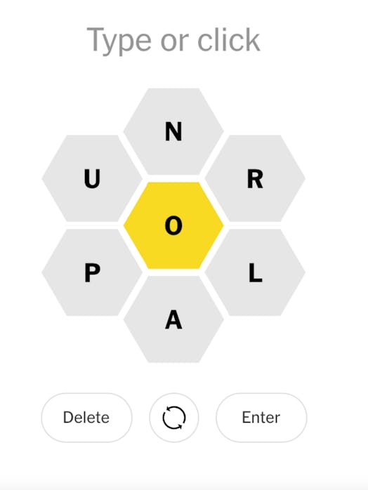 The New York Times Spelling Bee game like Wordle