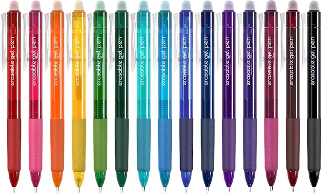 Vanstek Retractable Erasable Gel Pens (15-Pack)