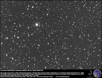 webb moving through deep space