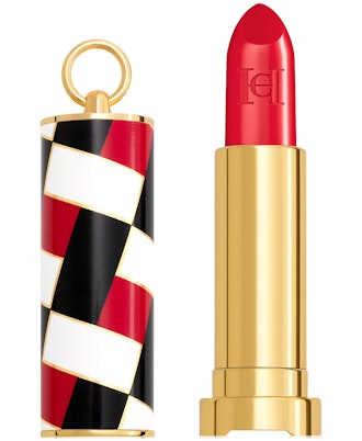 The Satin Lipstick With Red Tartan Cap