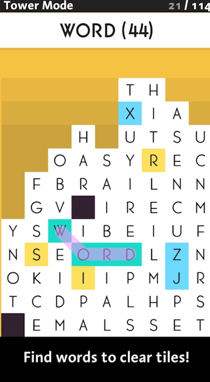 Spell Tower screenshot similar game to Wordle.