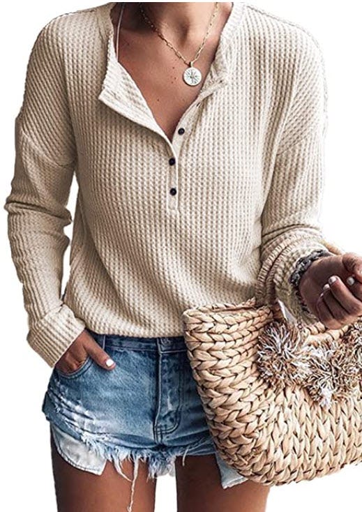 Famulily Waffle Knit Tunic Top