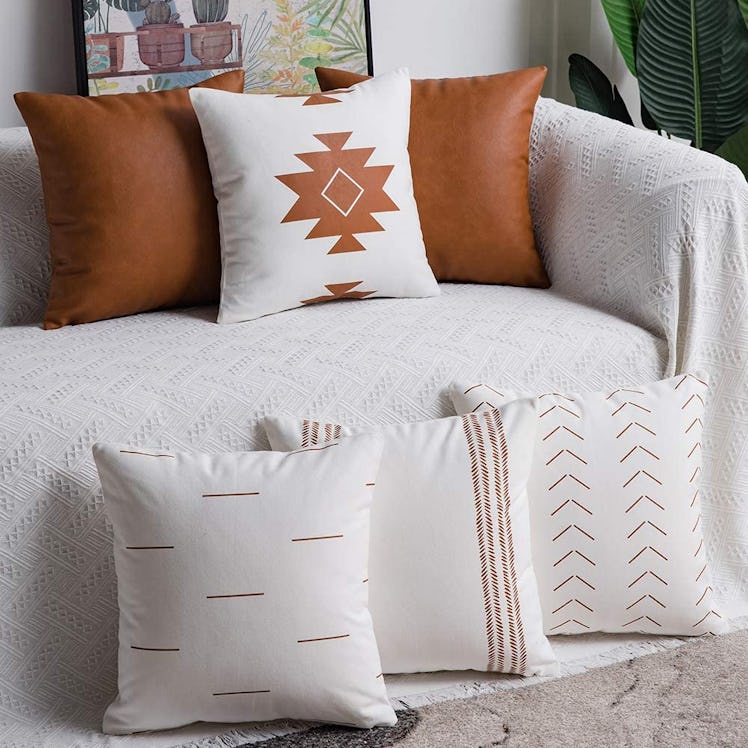 DEZENE Decorative Throw Pillow Covers (6-Pack)
