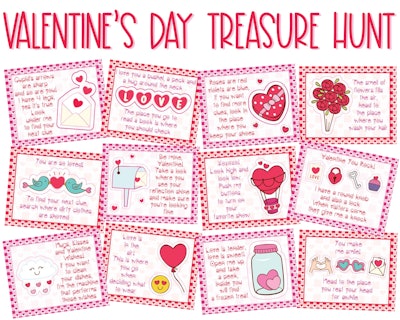 valentine's day games for kids: Valentine's Day Treasure Hunt