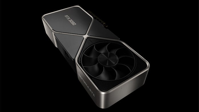 NVIDIA exec holding a RTX 3090 Ti
