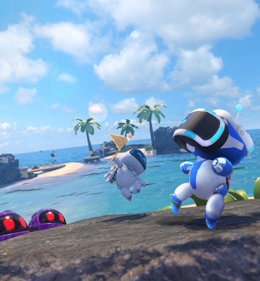 A screenshot of robot in Astro Bot Rescue Mission PSVR game