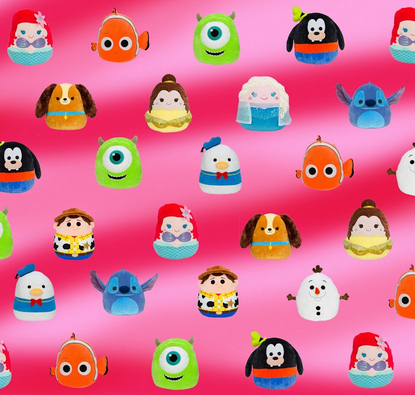 Nemo, Stitch, Ariel, Belle, Goofy, Olaf, Woody, and more Disney Squishmallows for every zodiac sign.