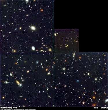 hubble deep field north showing thousands of galaxies