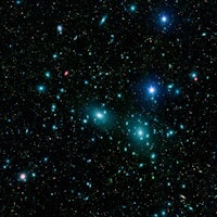 coma cluster group of galaxies, including some dwarf galaxies