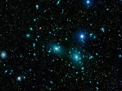 coma cluster group of galaxies, including some dwarf galaxies