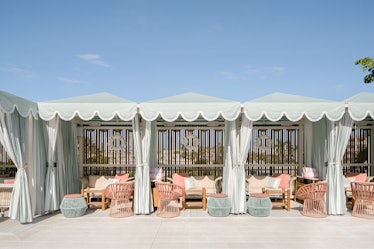 the poolside cabanas at the goodtime hotel
