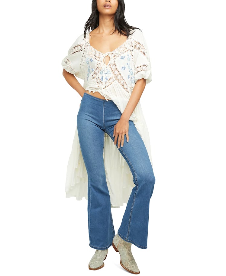 Free People's Penny Pull On Flare Jeans. 