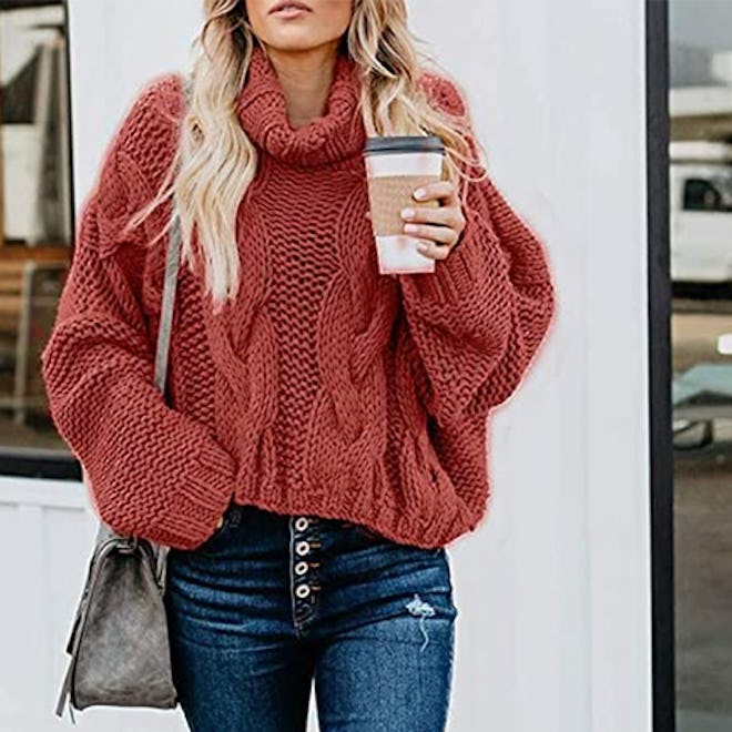 FARYSAYS Chunky Knit Turtleneck