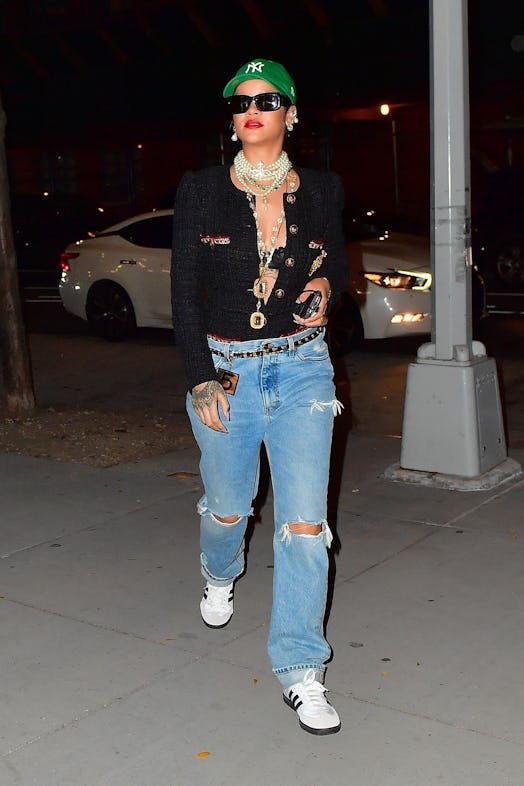 Rihanna's Chanel grocery store outfit. 