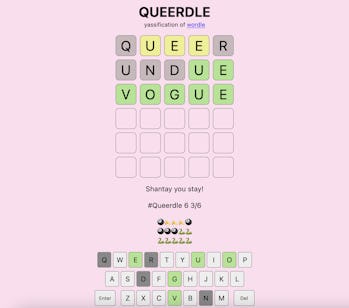 Queerdle is the only good Wordle clone (because it's gay)