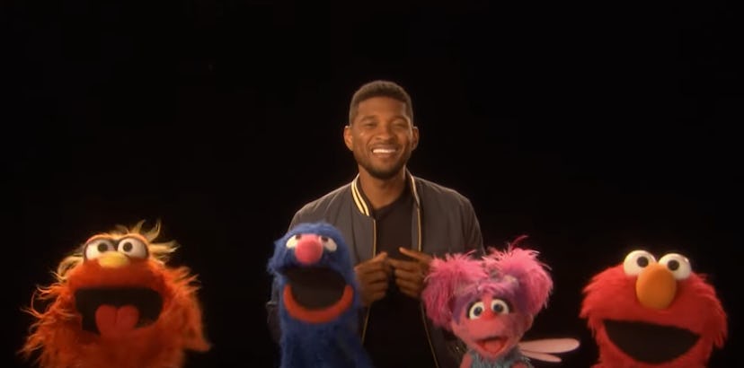 Usher on 'Sesame Street' in 2013.