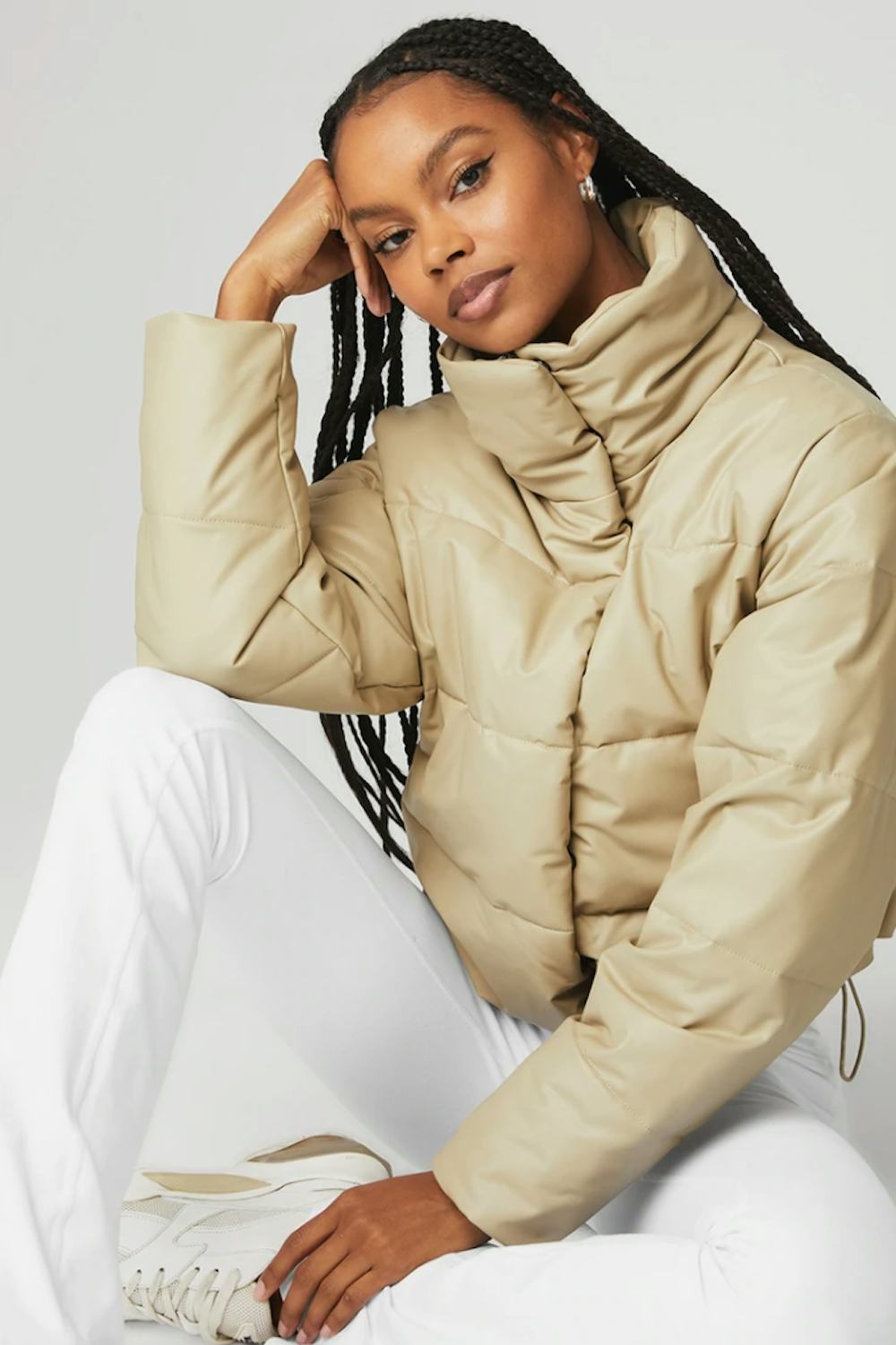FAUX LEATHER GOLD RUSH PUFFER