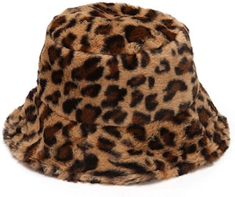 PURFANREE Leopard Print Bucket Hat
