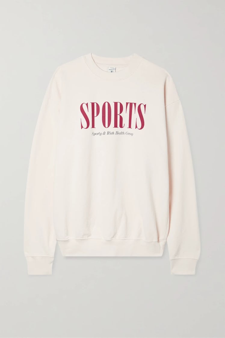 Sports Printed Cotton-Jersey Sweatshirt