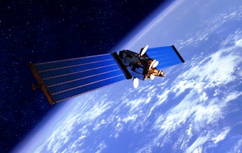 Space satellite above Earth