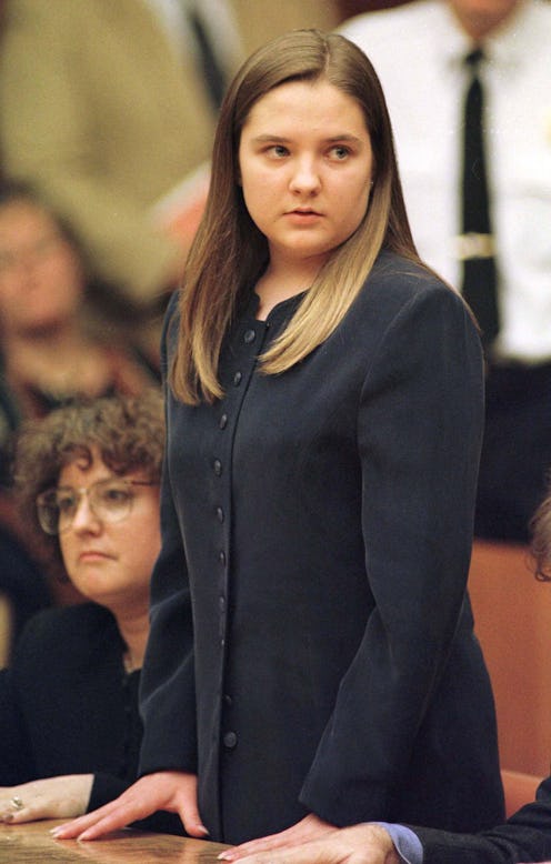 LOUISE WOODWARD AFTER HER MURDER CONVICTION WAS REDUCED TO MANSLAUGHTER WHICH LED TO HER RELEASE.LOU...