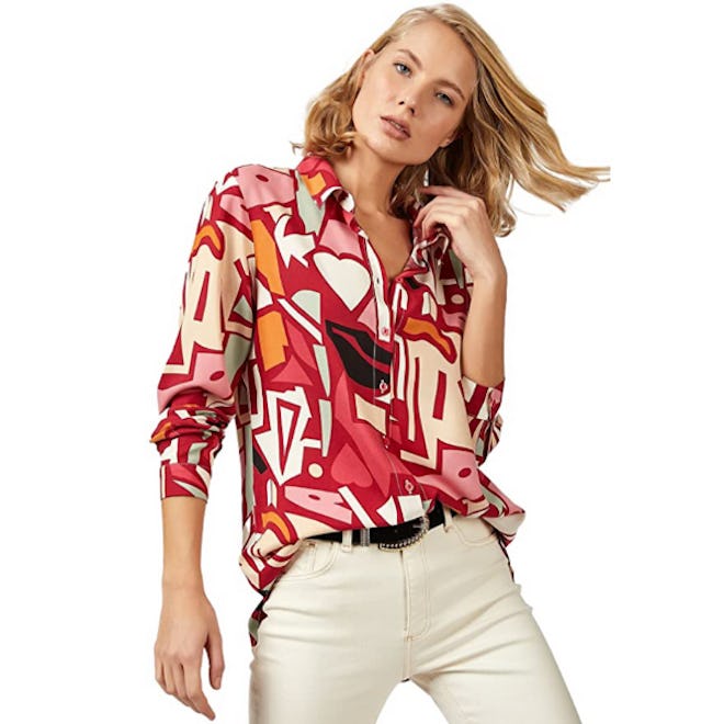 BIG DART Long Sleeve Button Down