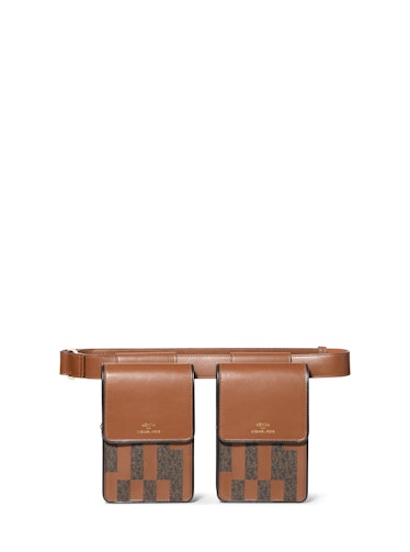 ASHYA x Michael Kors brown belt bag.