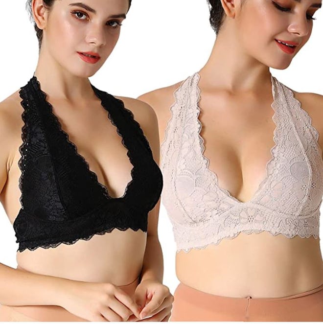 JOJOANS Lace Halter Bralette (2-Pack)