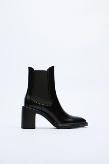 Zara's Wide Heeled Ankle Boots. 