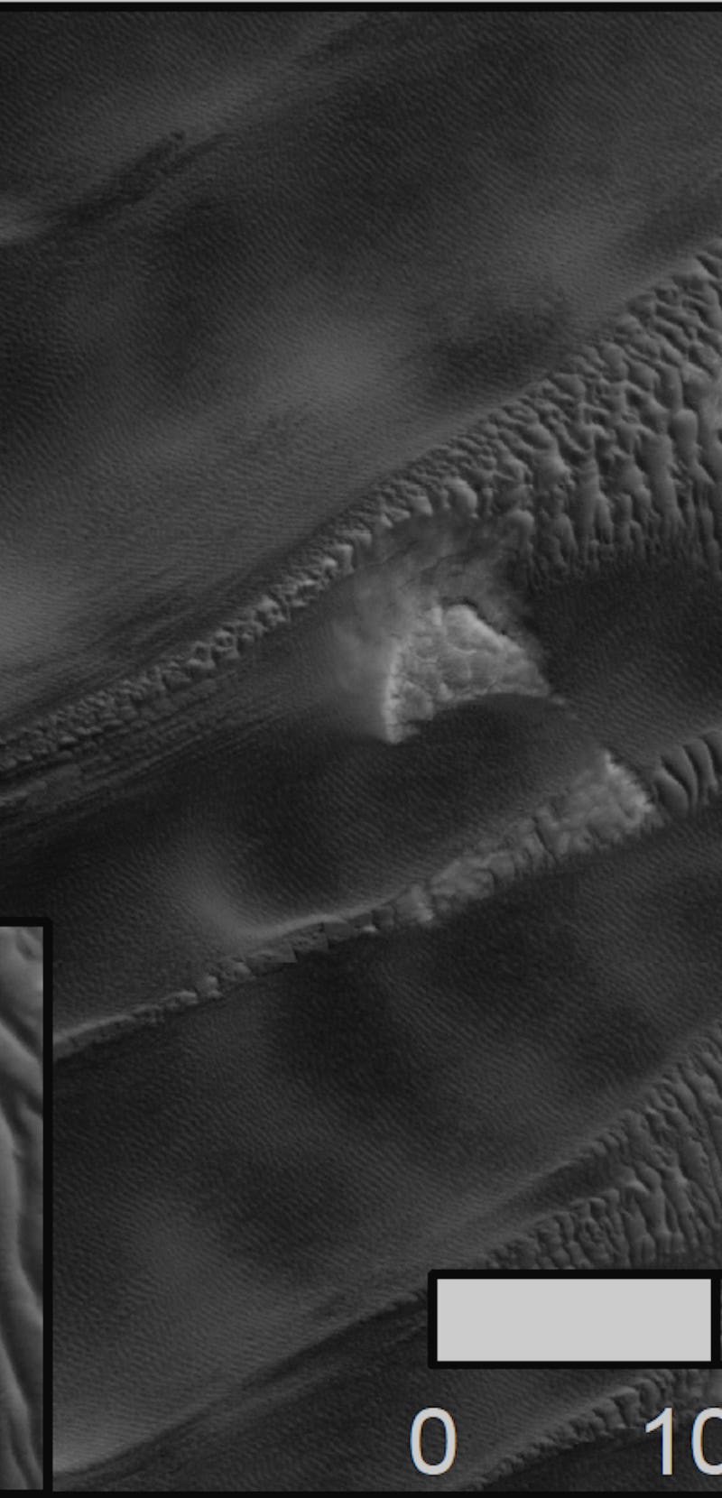Megaripples on Martian surface