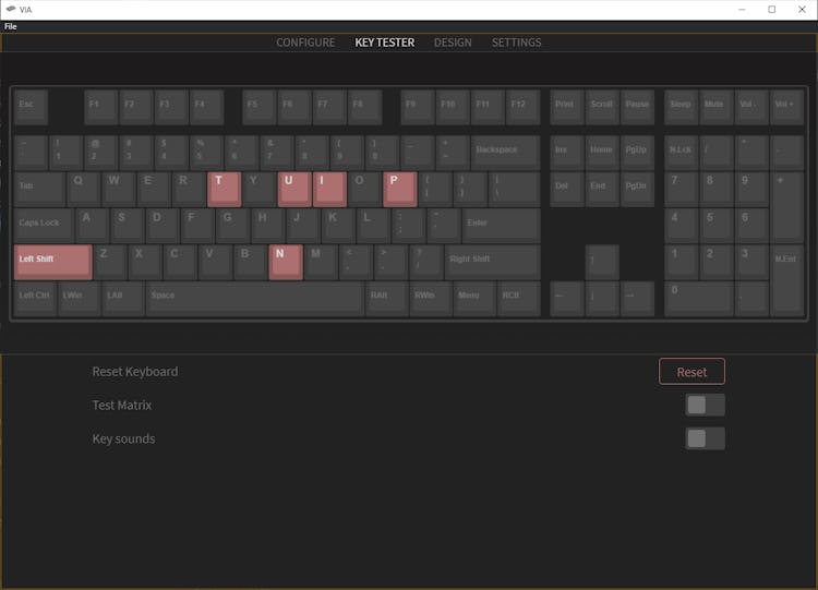 You can also use VIA to test each key and make sure it’s functioning after swapping out the switches...