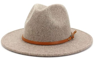 Lisianthus Wide Brim Belt Buckle Fedora Hat