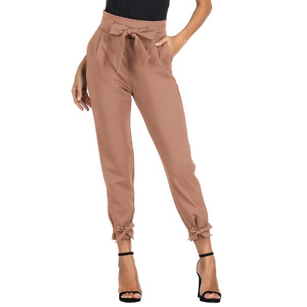 GRACE KARIN Tie Belted Pencil Trouser
