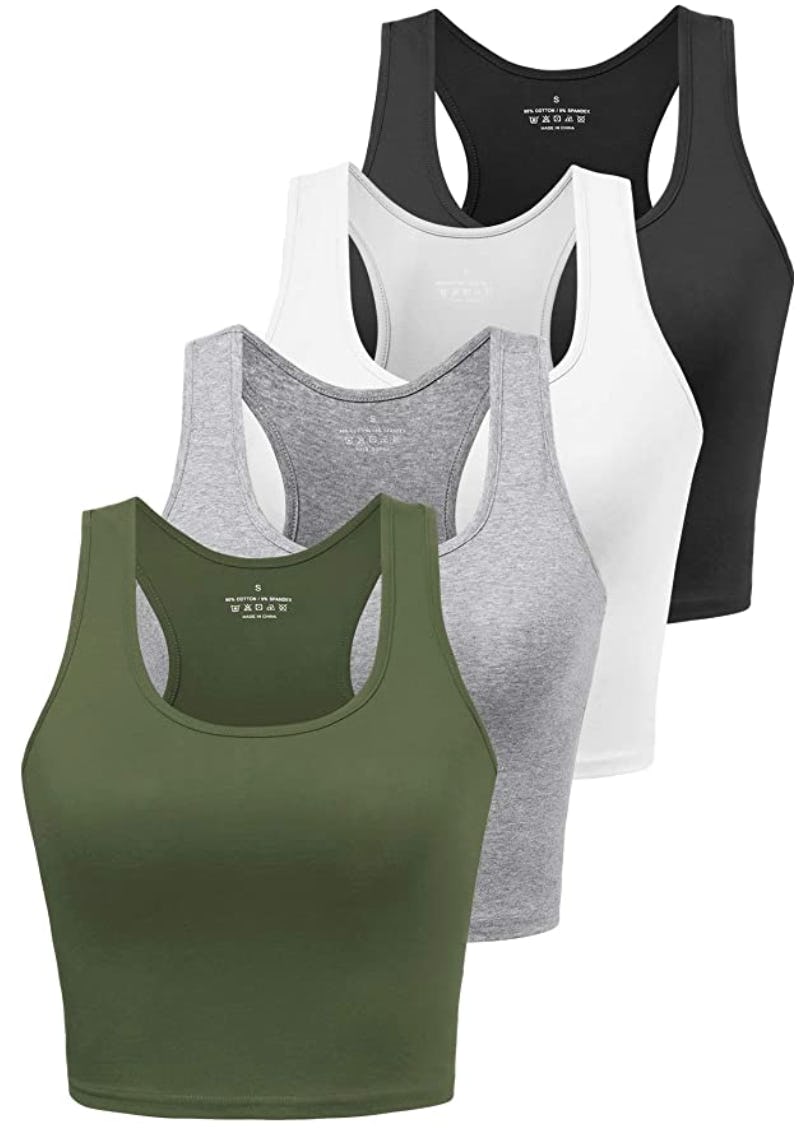 Joviren Racerback Yoga Tank Tops (4-Pack)
