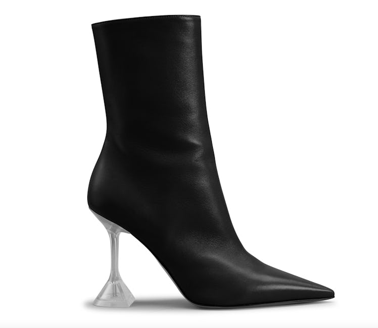 Giorgia Napa Clear-Heel Ankle Booties