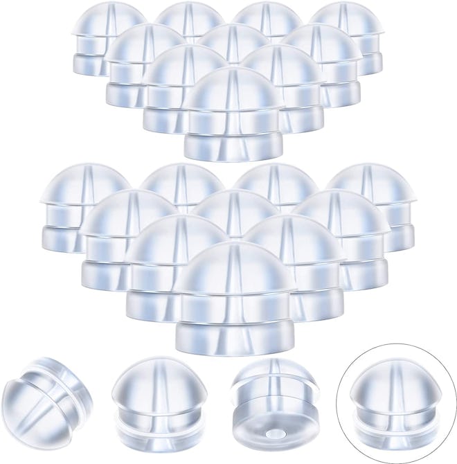 Hicarer Clear Earring Backs (100-Pack)