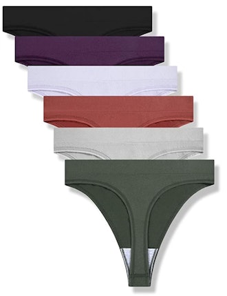 GRANKEE Breathable Seamless Thongs (6-Pack)