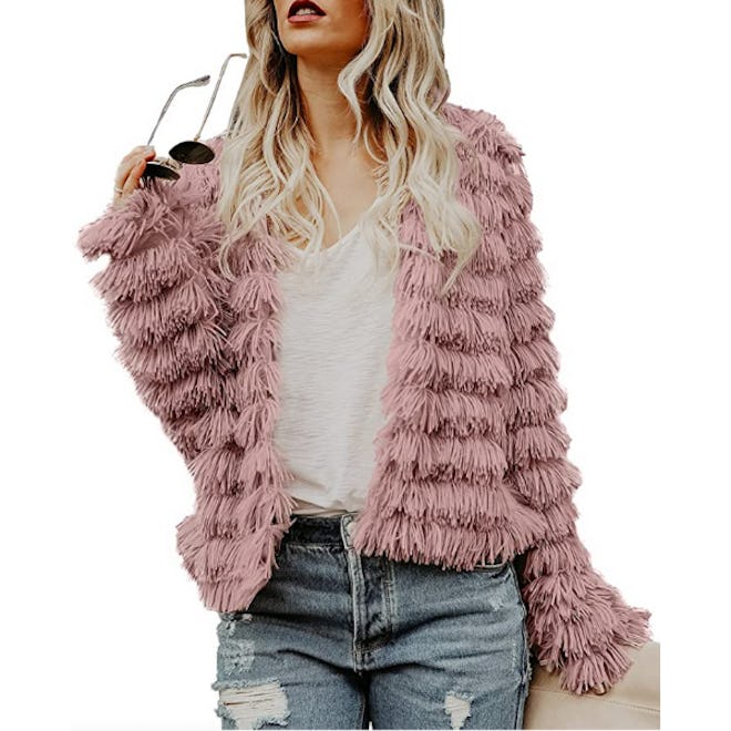 Inorin Faux Fur Shaggy Coat