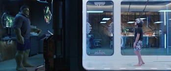 The Hulk talking to Jennifer Walters in the She-Hulk trailer