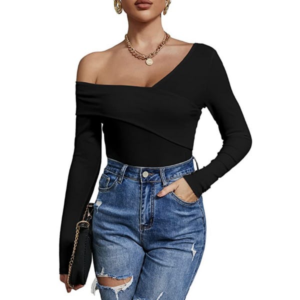 Uvog Off The Shoulder Cross Wrap Blouse