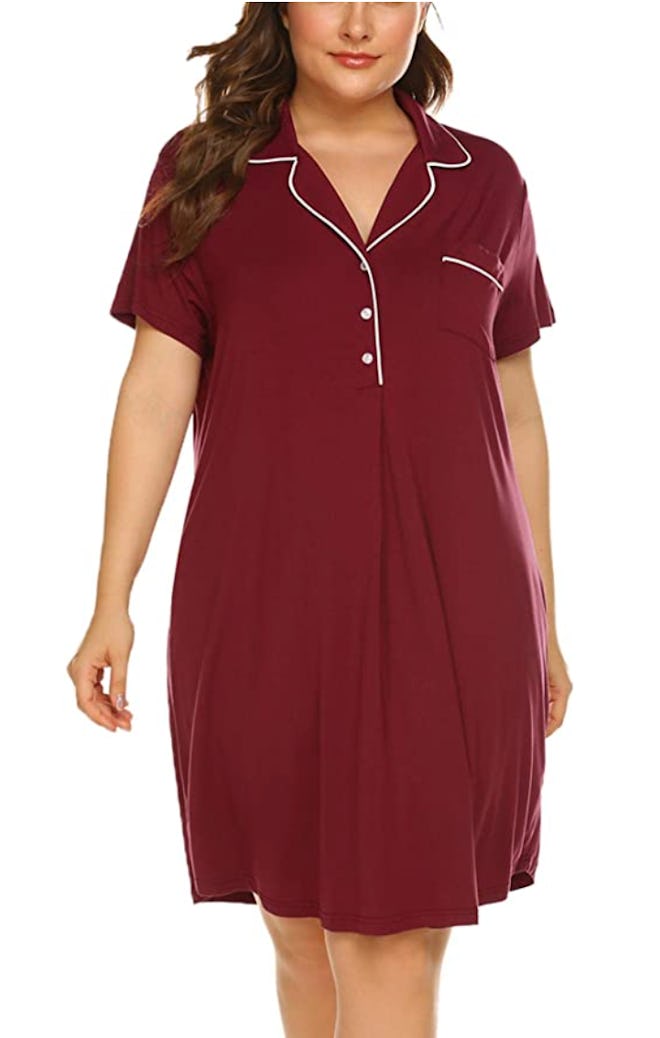 IN’VOLAND Short-Sleeve Sleep Shirt