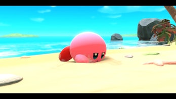 A screenshot from Kirby and the Forgotten Land 