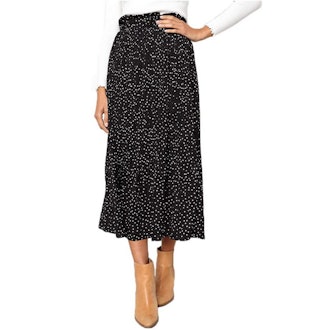 EXLURA High Waist Midi Skirt
