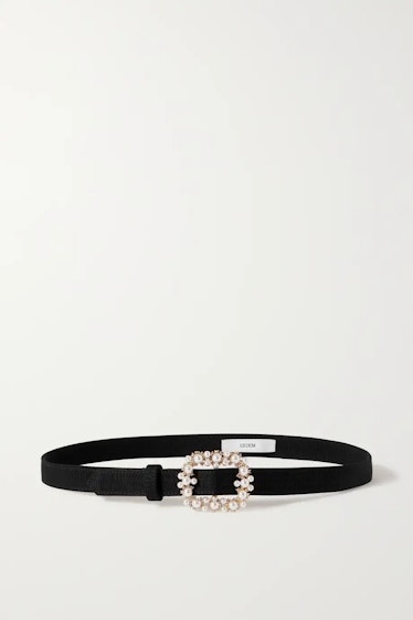 Embellished Grosgrain Waist Belt