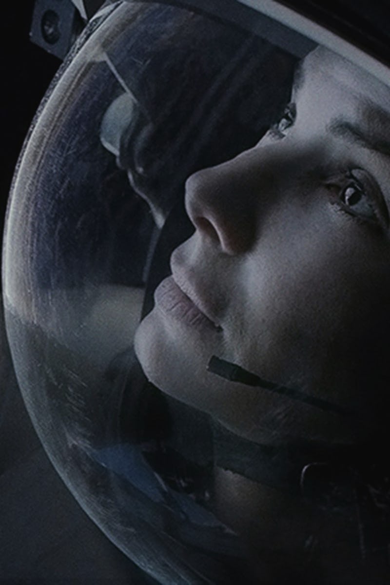 Astronaut Ryan Stone in movie Gravity, played by Sandra Bullock