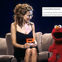 Sarah Jessica Parker and Elmo gab in the '90s. Elmo sound bites are going viral on TikTok. Here are ...
