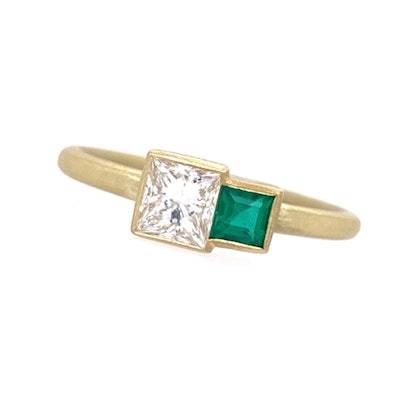 Double Square Diamond Emerald